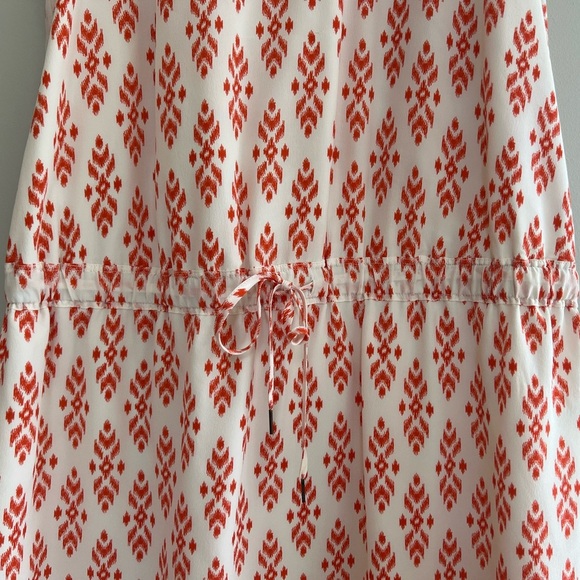 Joie Diega 100% Silk Self Tie Halter Neckline Mini Dress, Orange White, M - Picture 7 of 9